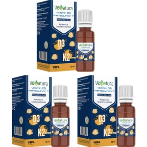 Vitamin D3 1000 Iu ve K2 Vitamini 20 Mcg 20 ml Damla X3 Adet