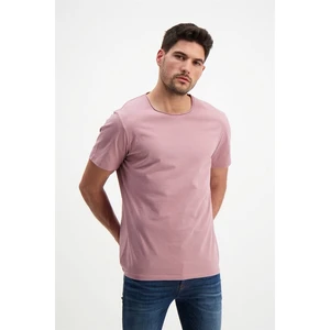 Erkek Gül Kurusu Yıkamalı Basic T-Shirt