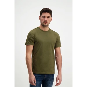 Erkek Haki Bisiklet Yaka Basic T-Shirt