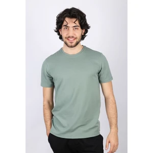 Erkek Petekli Bisiklet Yaka Haki T-Shirt