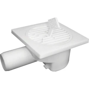 Banyo Gider Borusu 10X10 Plastik Yer Süzgeci Ø50 Yandan Çıkışlı