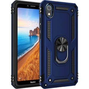 Xiaomi Redmi 7A Kılıf Tank Yüzüklü Silikon Kapak - Lacivert