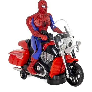 Doop Market Ultimate Spiderman Motosikletli Örümcek Adam Işıklı Sesli
