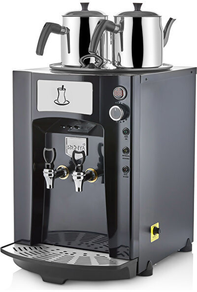 Remta 2 Demlikli Premium Jumbo Çay Makinesi Siyah Renk - 23 Lt