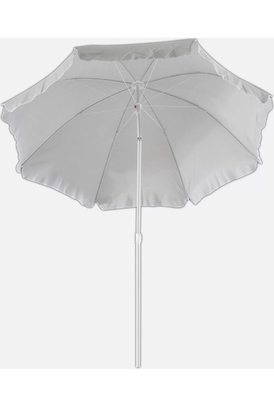 Sunfun Şemsiye - Çap 200 cm - Açık Gri - Ürün Güneşten Korunma Için Uygundur