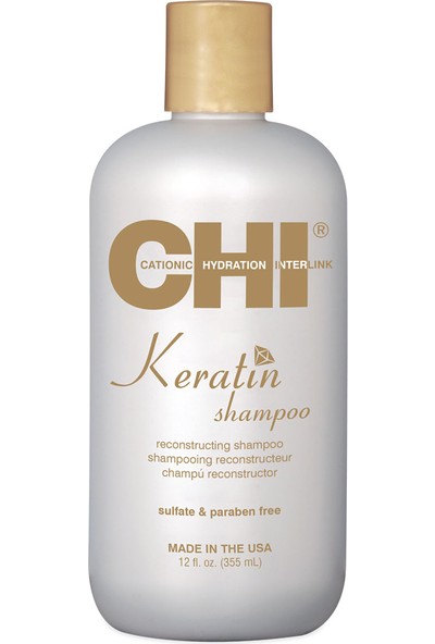 CHI Keratin Yıpranmış Zayıf Saçlar İçin Onarıcı Güçlendirici Sülfatsız Parabensiz Şampuan 355ml
