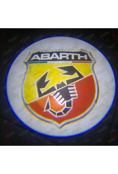 10oto Abarth Pilli Mesafe Sensörlü Kapı Altı Logo Yapıştırmalı