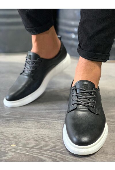Orya Knack Klasik Erkek Ayakkabı 001 Siyah (Beyaz Taban)