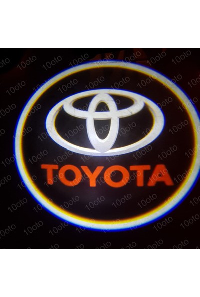 10oto Toyoto Pilli Mesafe Sensörlü Kapı Altı Logo Yapıştırmalı