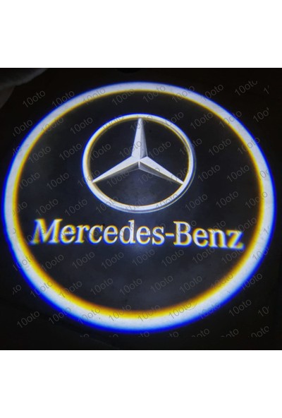 10oto Mercedes Pilli Mesafe Sensörlü Kapı Altı Logo Yapıştırmalı