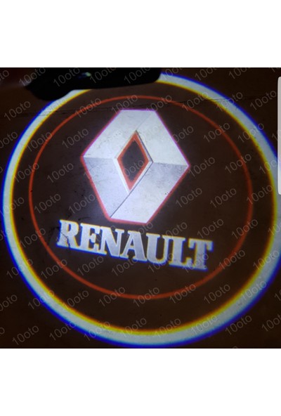 10oto Renault Pilli Mesafe Sensörlü Kapı Altı Logo Yapıştırmalı