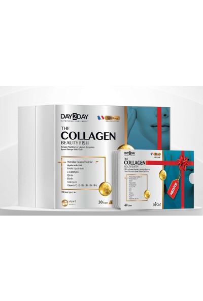 DAY2DAY Collagen Beauty Fısh 30 Şase + Collagen Beauty Elastin 60 Tablet