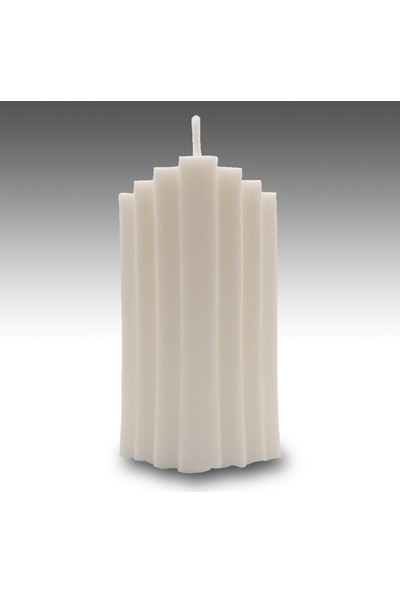 Luxery Candle Buzdağı Dekoratif Beyaz Mum