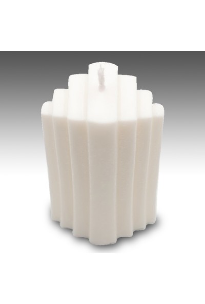 Luxery Candle Buzdağı Dekoratif Beyaz Mum