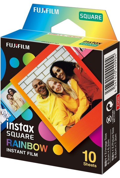 Instax Square Rainbow 10'lu Kare Film