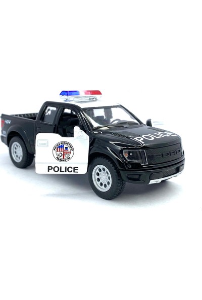 Kinsmart 2013 Ford F-150 Svt Raptor Super Crew Polis Çekbırak 5inch. Lisanslı Model Araba, Oyuncak Araba 1:46