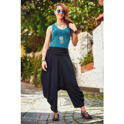 Drape Bel Detaylı Dökümlü Şalvar Pantolon modelleri