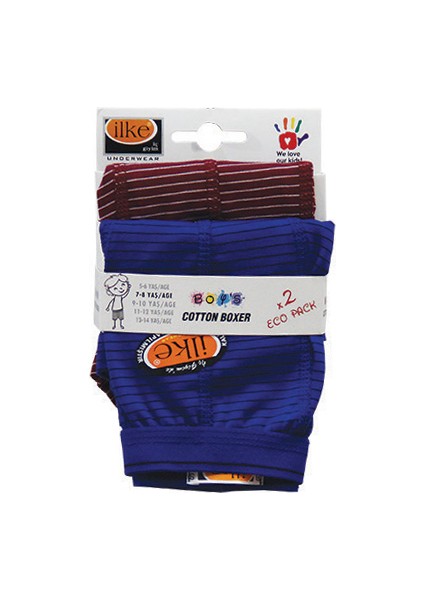 Ilke 342 Çocuk Likralı Boxer Ikili Paket indirimleri