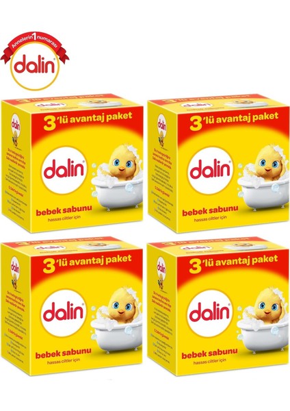 Bebek Sabunu 100GR 12 Li Set Hassas Ciltler Için Kutu (4pk*3)