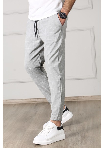 Ekoseli Gri Jogger MAD4081 modelleri