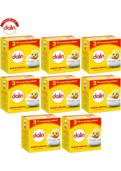 Bebek Sabunu 100GR 24 Lü Set Hassas Ciltler Için Kutu (8pk*3)