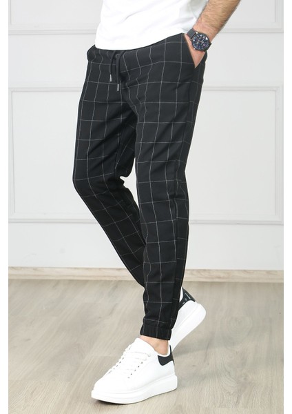 Ekoseli Siyah Jogger MAD4081 fiyatları