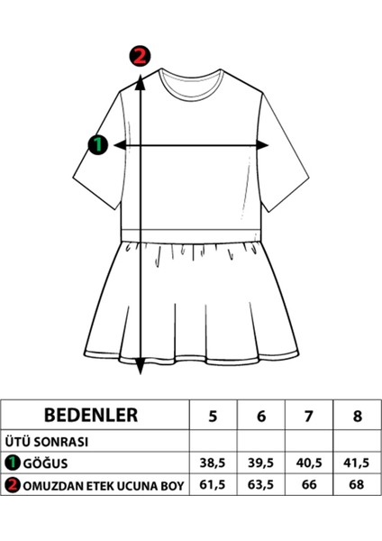 Toontoy Kız Çocuk Renkli Yazı Baskılı Büzgü Detaylı Elbise fiyatları