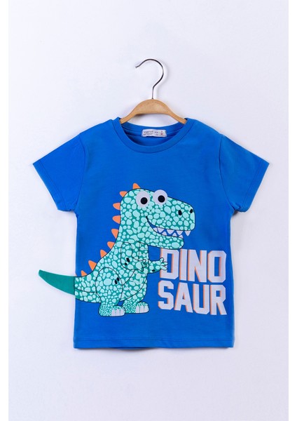Toontoy Erkek Çocuk Kabartmalı Dinazor Baskılı Tişört