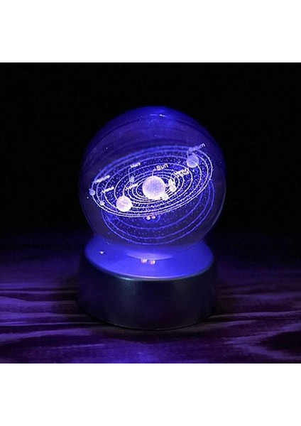 Cam Küre Gezegenler Led Işıklı Standlı