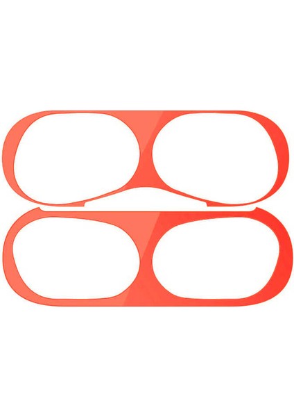 - Apple Airpods Pro - Toz Kir Önleyici Sticker - Kırmızı