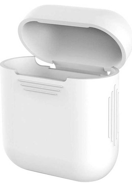 - Apple Airpods - Kılıf Darbelere Karşı Dayanıklı Standart Silikon Kılıf - Beyaz