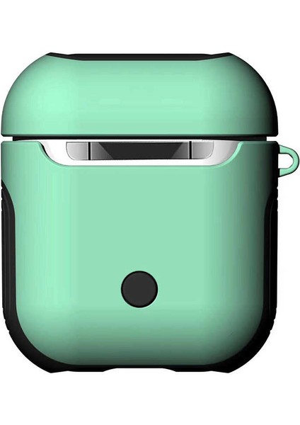 - Apple Airpods - Kılıf Darbelere Karşı Dayanıklı Shockproof Silikon Kılıf - Turkuaz