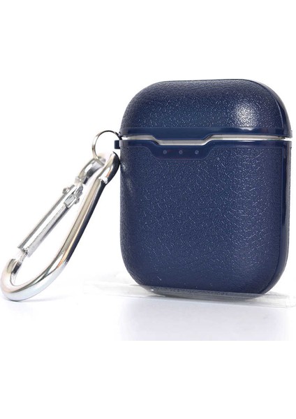 - Apple Airpods - Kılıf Darbelere Karşı Dayanıklı Silikon Kılıf Airbag 03 - Lacivert
