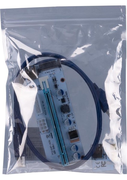 SL-EX10 Pcı-E 1x To 16X Sata 6pin Bitcoin Riser Ekran Kartı Yükseltici VER008S