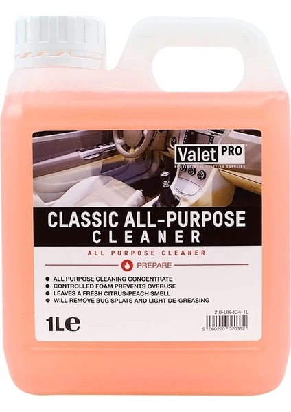 Valet Pro Genel Temizleyici Classic All Purpose Cleaner 1 Lt.