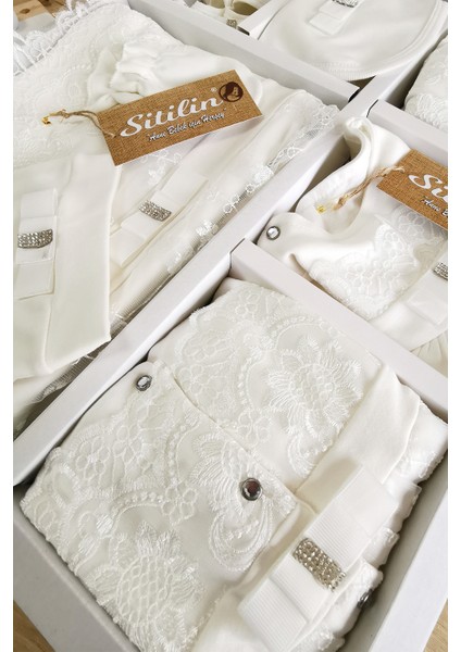 Kız Bebek Fransız Dantelli Lüks 10 Lu Hastane Çıkışı Defne Sabunlu Yenidoğan Set modelleri