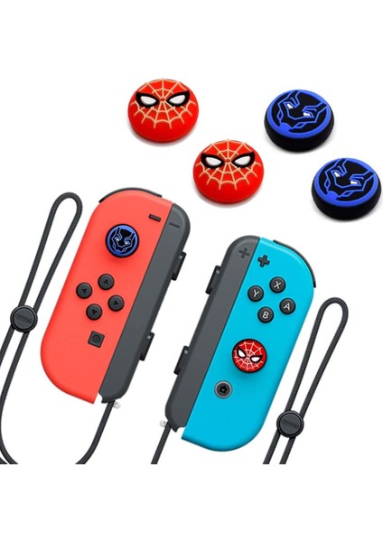 Nintendo Switch 2 Adet Spiderman Kabartma Desenli Analog Başlığı