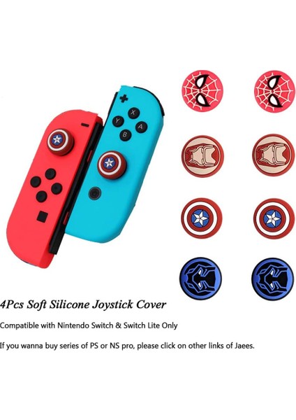 Nintendo Switch 2 Adet Spiderman Kabartma Desenli Analog Başlığı