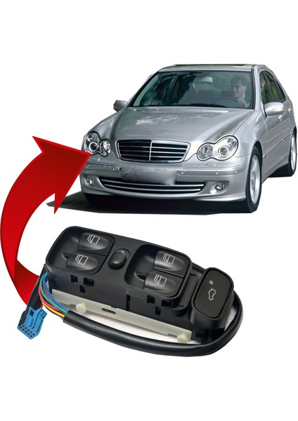 Mercedes W203 C Serisi Cam Düğmesi Sürücü fiyatları