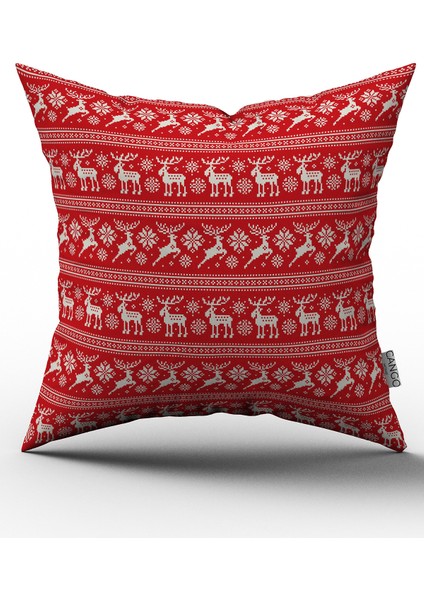 Çift Tarafı Baskılı Yılbaşı Kırlent Yastık Kılıfı CGH220-CT