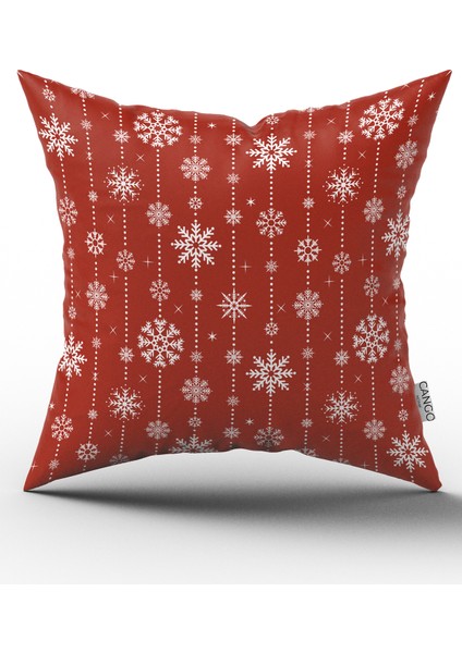 Çift Tarafı Baskılı Yılbaşı Temalı Dijital Baskılı Kırlent Yastık Kılıfı CGH311-CT