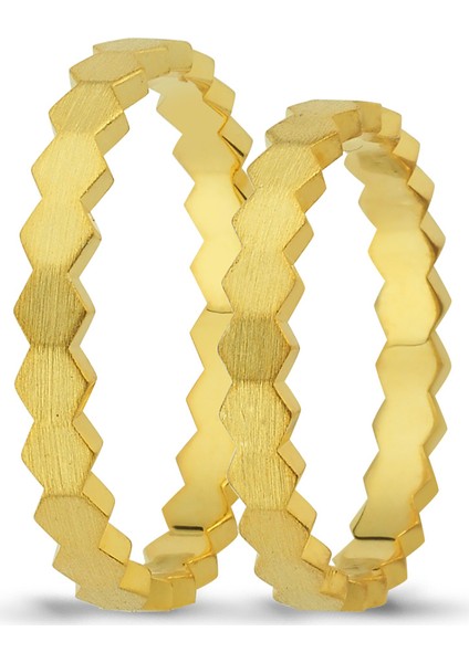 Sarı Altın Çift Alyans 3mm