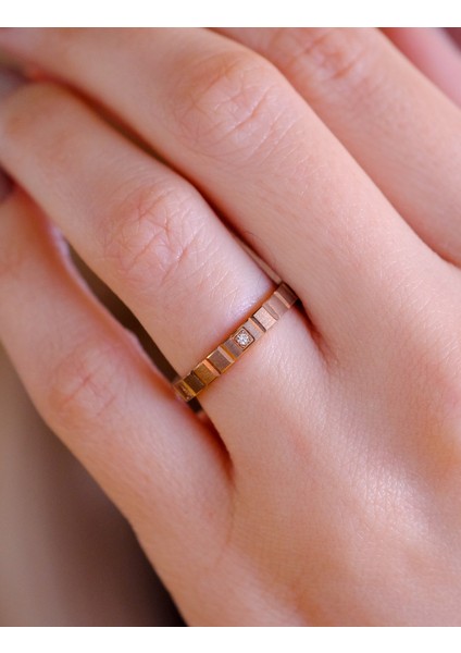 Pembe Altın Çift Alyans 3mm