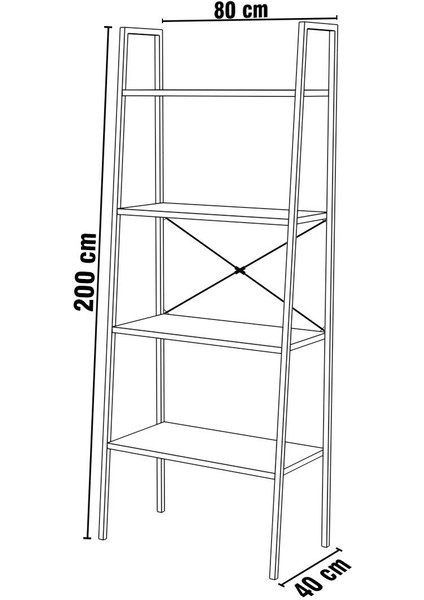Dekoratif Ahşap ve Metal Kitaplık Çok Amaçlı Raf fırsatları
