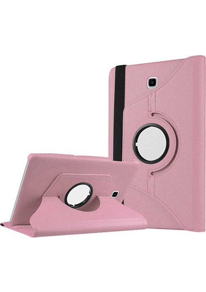 Samsung Galaxy T815 Kılıf (Tab S2 9.7) Standlı Pu-Leather Desing Tablet Kılıfı Açık Pembe