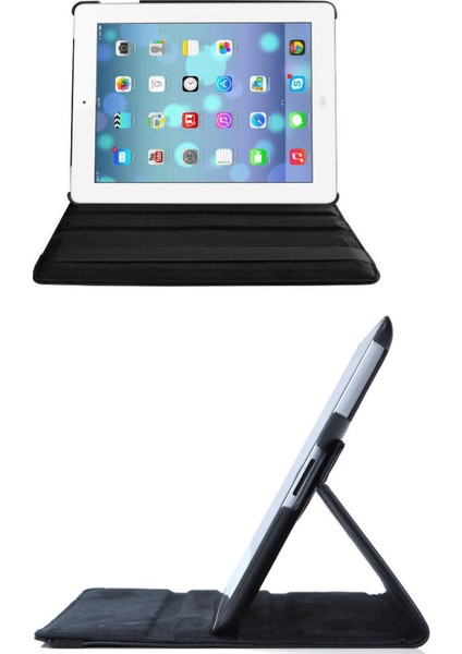 iPad 2 3 4 9.7 Inç Kılıf 360 Dönebilen Standlı Kapaklı