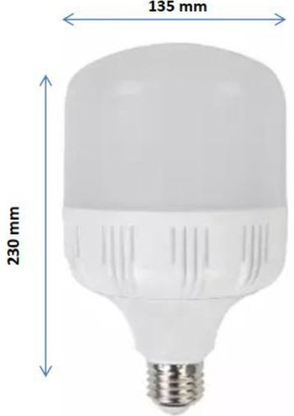 50 Watt Torch Ampul Büyük Boy Beyaz Işık Smd LED Tasarruflu E27 Normal Duy 230MM*135MM 3 Adet