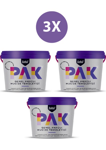 Pak Genel Amaçlı Temizleyici 500 gr x 3
