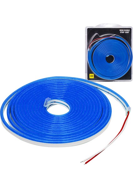 Neon LED Şerit Mavi 5 Metre 12 Volt