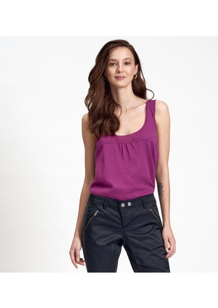 Jeans Pileli Kadın Bluz